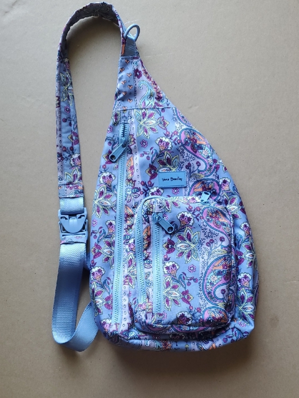 Vera Bradley Light Lavender Purple  Paisley Sling Crossbody